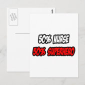 半分ナース・半分スーパーヒーロー ポストカード (正面/裏面)