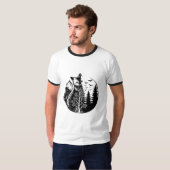 半分リアリスティックで半分森のキツネ Tシャツ (正面フル)