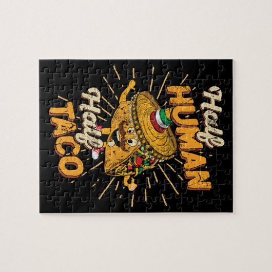 半分人間の半分のタコスのタコス火曜日Cinco deメーヨー ジグソーパズル (横)