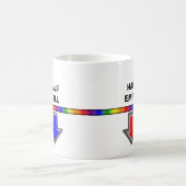 半分入ったか半分空っぽか。 コーヒーマグカップ (中央)