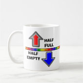 半分入ったか半分空っぽか。 コーヒーマグカップ (左)