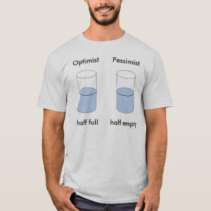 半分入ったか半分空っぽか。 Tシャツ