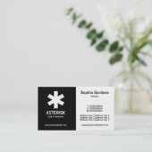 半分及び半分(星じるし白黒) - 名刺 (スタンド正面)