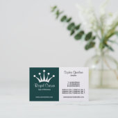 半分及び半分(王冠深緑色) - (金ゴールド) 名刺 (スタンド正面)