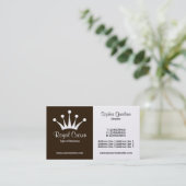 半分及び半分(王冠) -焦茶(金ゴールド) 名刺 (スタンド正面)