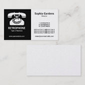 半分及び半分(電話白黒) - (金ゴールド) 名刺 (正面/裏面)