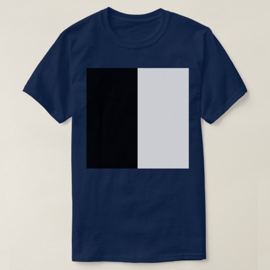 半分白半分黒、半分黒半分白 Tシャツ (デザイン正面)