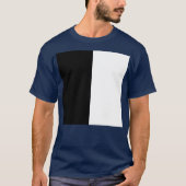 半分白半分黒、半分黒半分白 Tシャツ (正面)