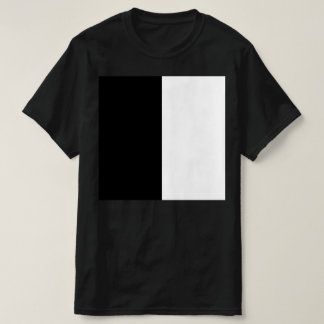 半分白半分黒、半分黒半分白 Tシャツ