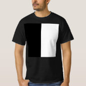 半分白半分黒、半分黒半分白 Tシャツ (正面)