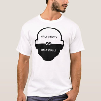 半分空っぽか半分入ったTシャツ Tシャツ