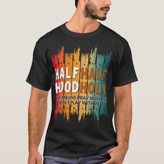半分聖人半分フード Tシャツ (正面)