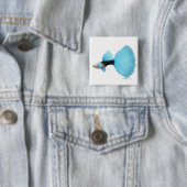 半分黒い青の空想のグッピーPin 缶バッジ (インサイチュ)