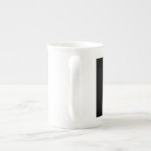 半分黒および半分白い中間はこれをカスタマイズ ボーンチャイナマグカップ (裏面)