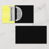 半分黒く黄色い専門の縞模様 名刺 (正面/裏面)