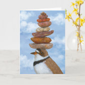 半割り千鳥のカードをつぶやく カード (黄色い花)