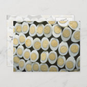 半割り懸命ゆで卵の美味しい装飾 ポストカード (正面/裏面)