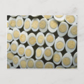 半割り懸命ゆで卵の美味しい装飾 ポストカード (正面)
