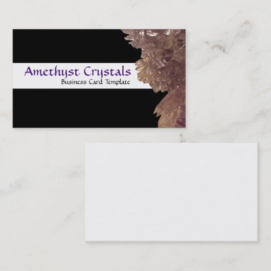 半大切アメジスト結晶治癒 名刺 (正面/裏面)