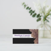 半大切アメジスト結晶治癒 名刺 (スタンド正面)