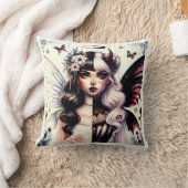 半天使悪魔ダークビューティーブロークンウィングフェアリー クッション (ブランケット)