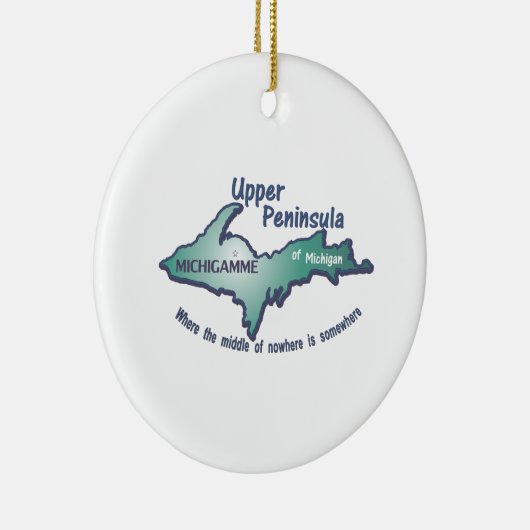 半島のMichigammeの上部遠く離れたところ セラミックオーナメント (右)