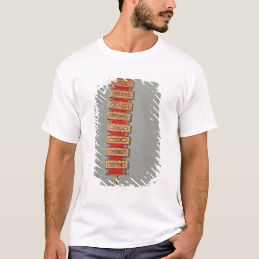 半島状の金ゴールドの十字、c.1813 tシャツ (正面)