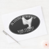 半影に眠る顔 楕円形シール (封筒)