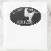 半影に眠る顔 楕円形シール (バッグ)