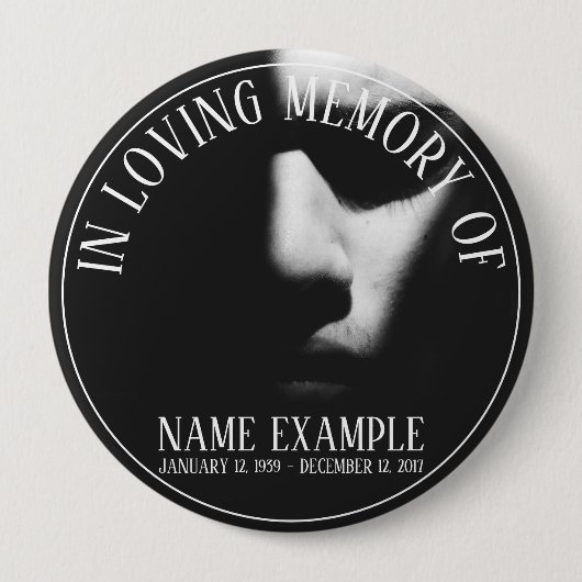 半影に眠る顔 缶バッジ (正面)