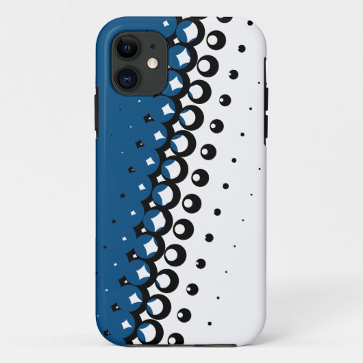 半影のアイボリーの(青い) iPhoneの箱 Case-Mate iPhoneケース (裏面)