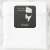 半影の四角いステッカーの睡眠顔 スクエアシール (バッグ)