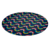 半数々の円パターン カッティングボード (角)