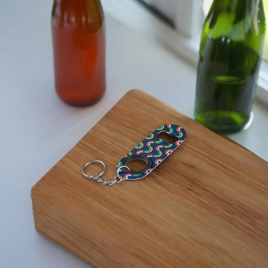 半数々の円パターン キーホルダー栓抜き