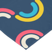 半数々の円パターン ロングテーブルランナー (コーナー)