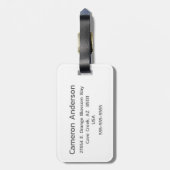 半旗パーソナライズされた旗 ラゲッジタグ (裏面縦)