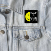 半日のボタンおもしろいユーモア 缶バッジ (インサイチュ)