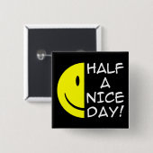 半日のボタンおもしろいユーモア 缶バッジ (正面&裏面)