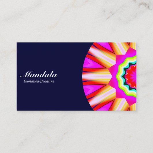 半曼荼羅05 – ダークネイビー 名刺 (正面)