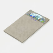 半月の窓の水彩画のデジタルアートワーク ポストイット (アングル)