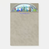 半月の窓の水彩画のデジタルアートワーク ポストイット (正面)