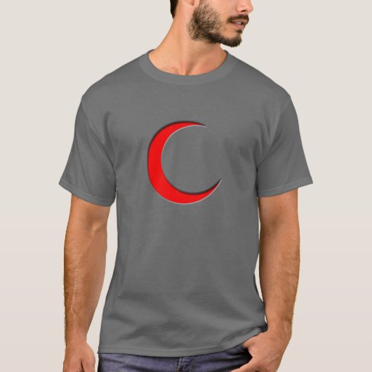 半月の記号を用いるイスラム教のワイシャツ Tシャツ (正面)