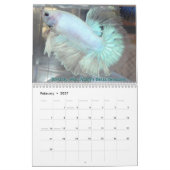 半月のBettaの魚のカレンダー カレンダー (2月 2027)