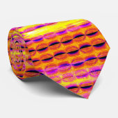 半月カラフルの模様のストライプネクタイ2 ネクタイ (ロール)