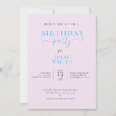 半月三日バースデーケーキパーティの招待状 招待状 (正面)