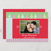 半月木クリスマスホリデーのフォトカード シーズンカード (正面/裏面)