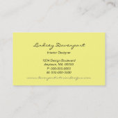 半月点々のあるの名刺、カナリアイエロー 名刺 (裏面)