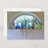 半月窓の水カラーカスタム ポストカード (正面/裏面)