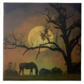 半月馬とムーンアートタイル タイル (正面)