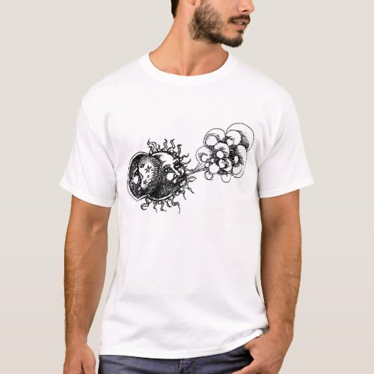 半月、太陽および風 Tシャツ (正面)